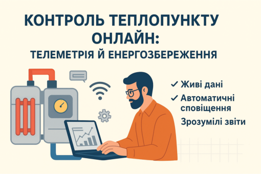 Контроль теплопункту онлайн: телеметрія й енергоощадження Контроль теплопункту онлайн: телеметрія й енергоощадження