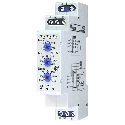 Uniwersalny automatyczny elektroniczny przełącznik faz PEF-322