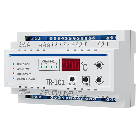 Cyfrowy przekaźnik kontroli temperatury TR-101