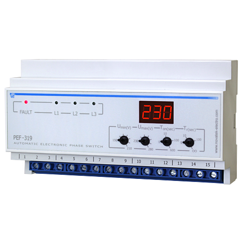 Uniwersalny automatyczny elektroniczny przełącznik faz PEF-319