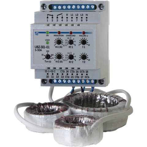 Universal induction motor protection unit UBZ-301-01 (5–50A)