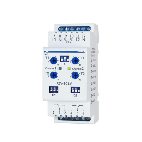 Dwukanałowy elektroniczny przekaźnik czasowy REV-201M